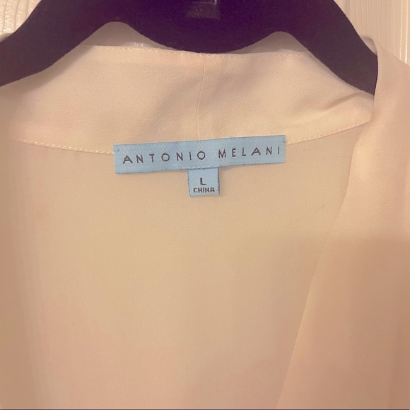 Antonio Melani white dress blouse size Large - Picture 3 of 5
